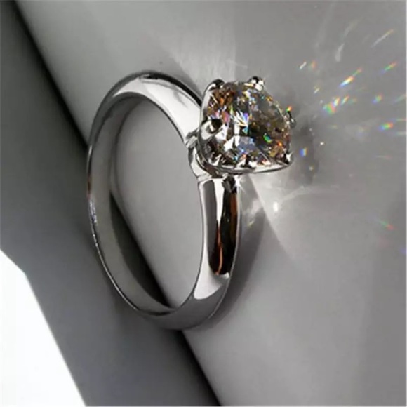 2Ct Luxury Solitaire Diamant Ring Sterling 925 Solitaire - Picture 1 of 17